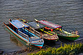 Old Bagan Myanmar. The jetty of the Irrawaddy river.